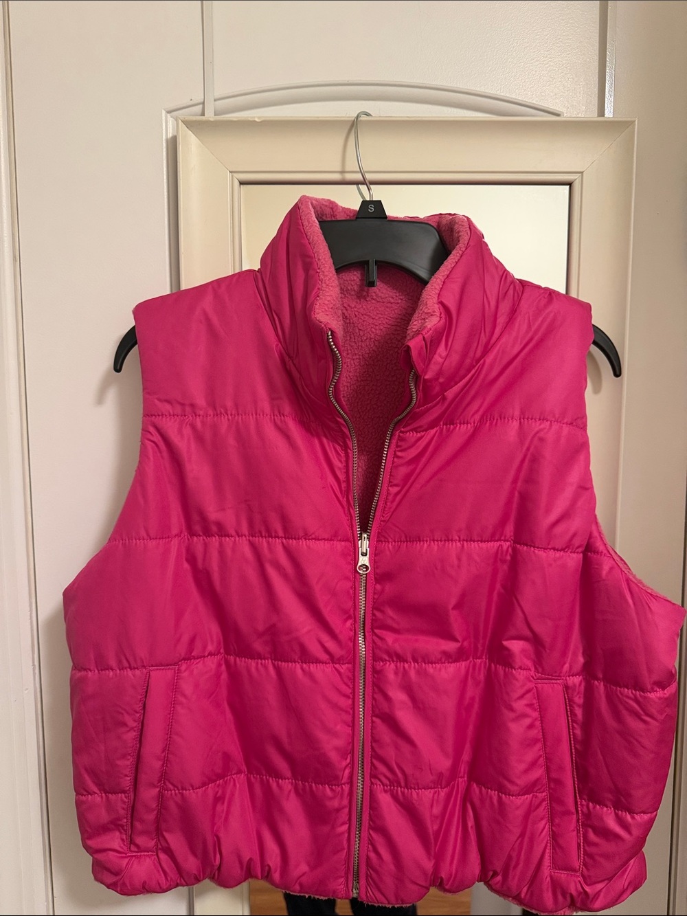 tek gear Hot Pink Quilted Fleece-Lined Puffer Vest